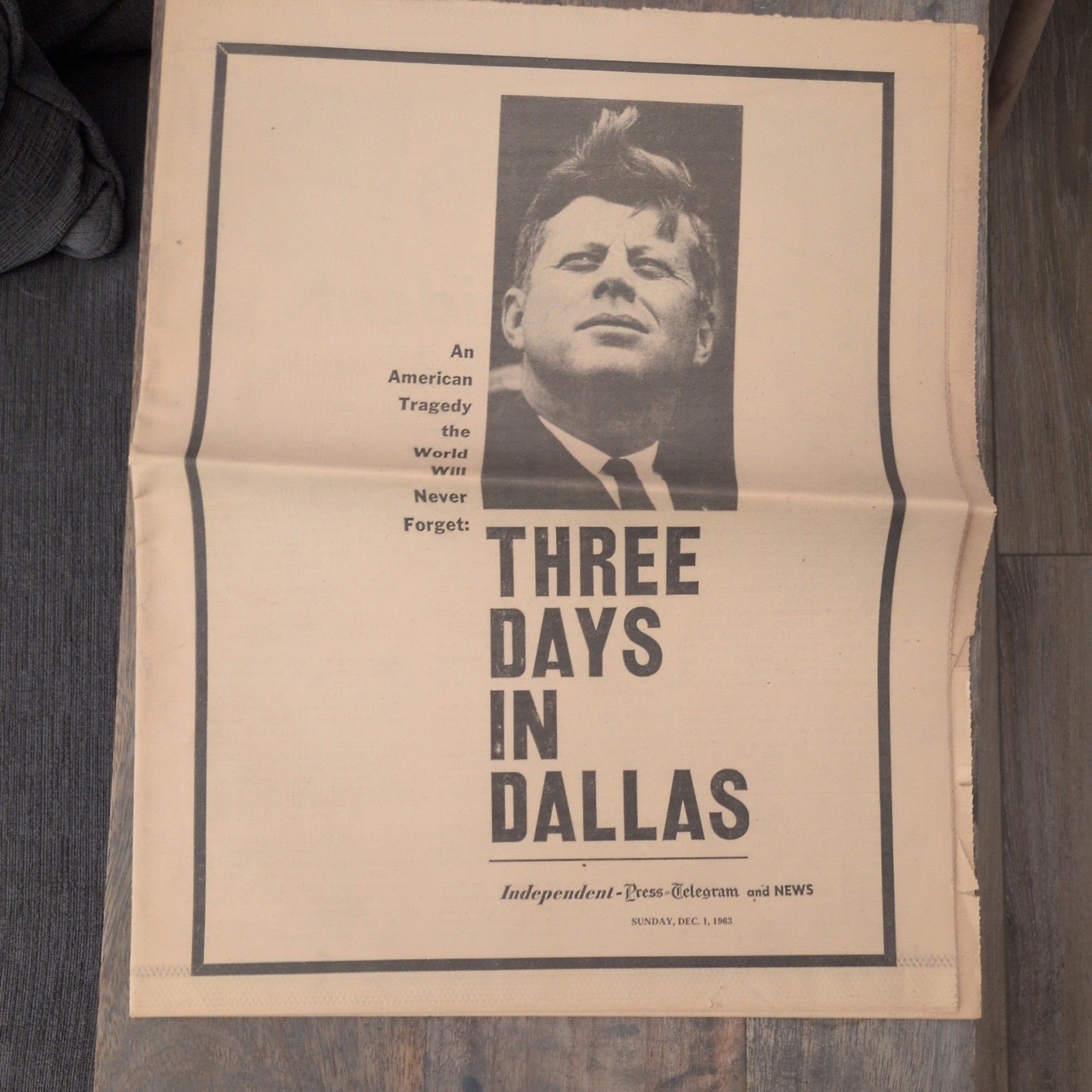 JFK John F Kennedy Three Days In Dallas Article Independent Press Telegram 1963 JFK John F Kennedy Three Days In Dallas Article Independent Press Telegram 1963