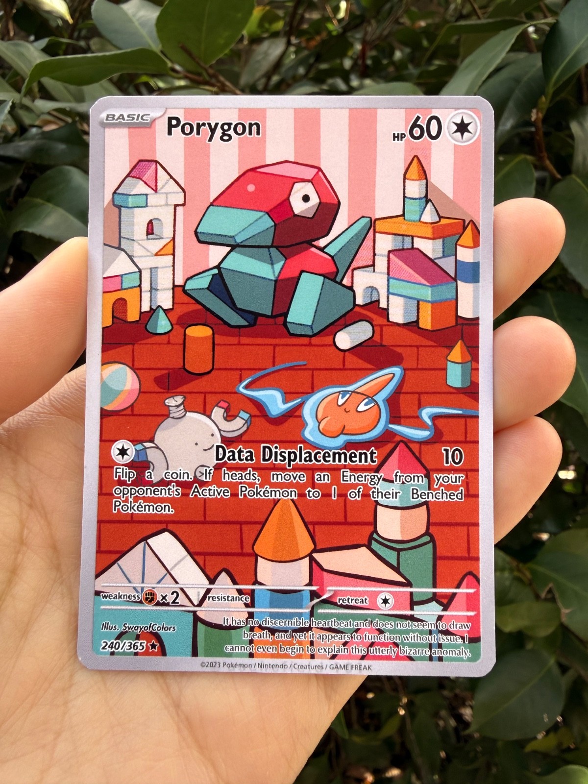 Porygon Magnemite Rotom Fan Art Trading Card Handmade Custom Collectible Card