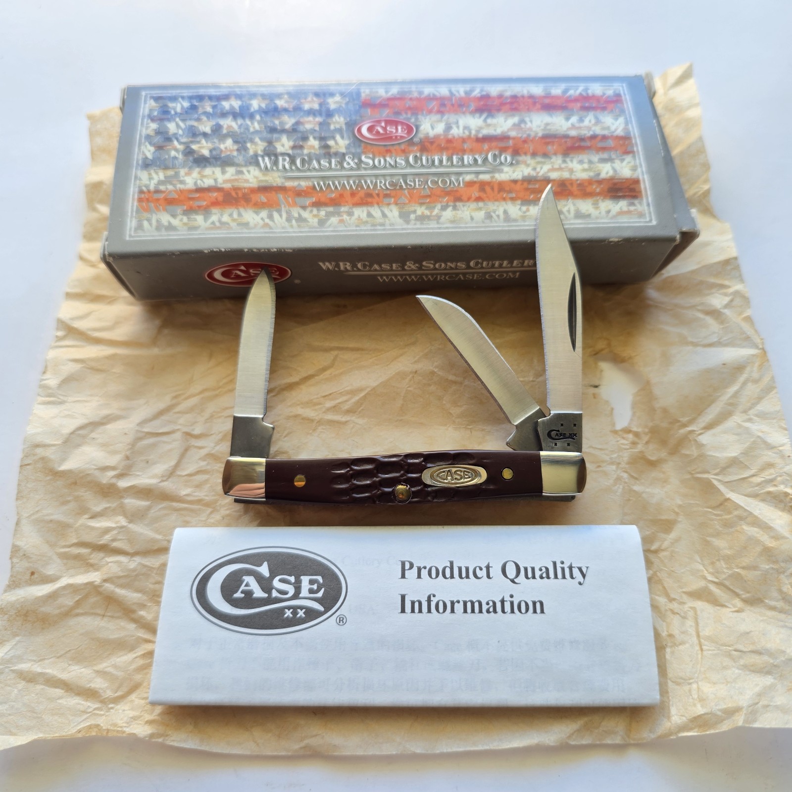 2016 Case XX 6333 SS Small Stockman Pocket Knife 3-Blade Box Papers USA Mint MIB