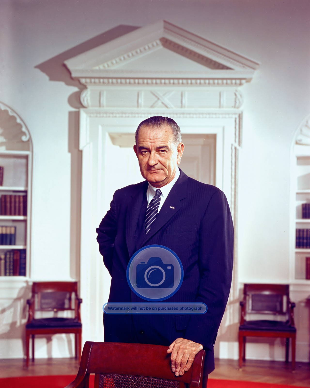 PRESIDENT LYNDON B. JOHNSON PRESIDENTIAL PORTRAIT 8X10 PHOTO