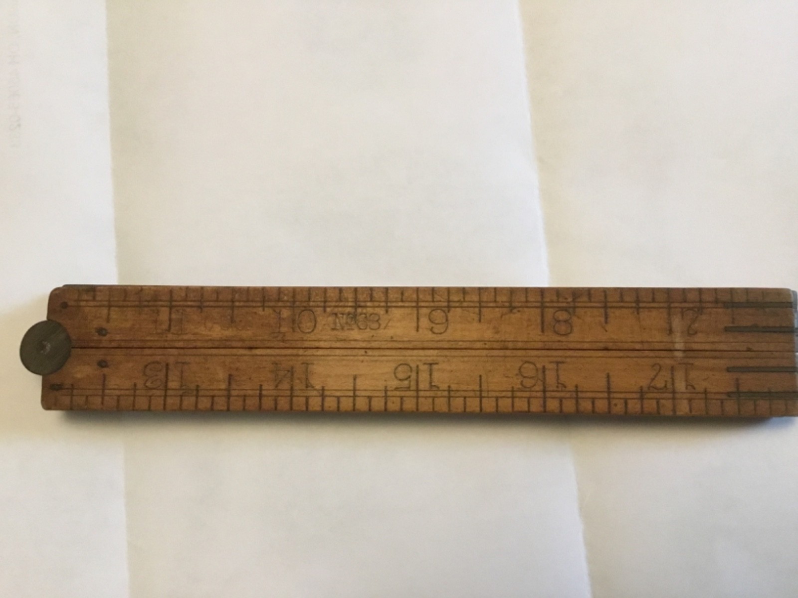 Vtg C-S Co. CHAPIN STEPHENS No. 68 Boxwood And Brass 24” Folding Ruler Vtg C-S Co. CHAPIN STEPHENS No. 68 Boxwood And Brass 24” Folding Ruler