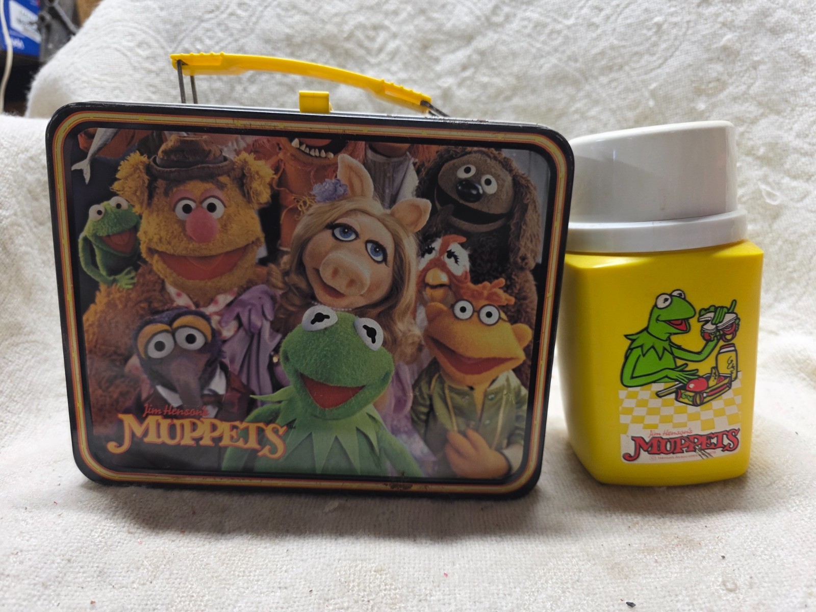 Vintage 1979 Jim Henson’s Muppets Metal Lunchbox + Original Thermos VG COND