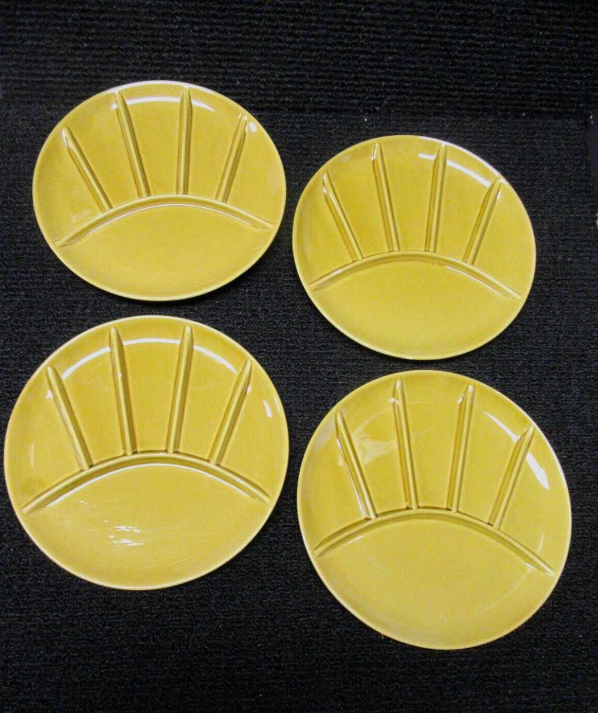 Vtg 1970's Japanese Sushi Divided Plates 9 1/8
