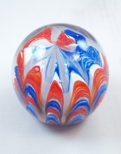 M Design Art Red White & Blue Patriotic Wavy Desgin Paperweight PW-609