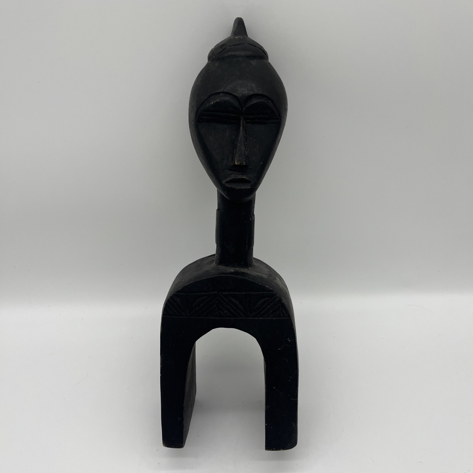 Vintage African Wood Double Sided Statue 15.75\ Vintage African Wood Double Sided Statue 15.75\