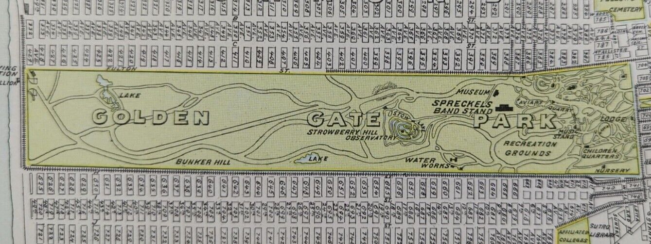Vintage 1902 SAN FRANCISCO CALIFORNIA Map 22\