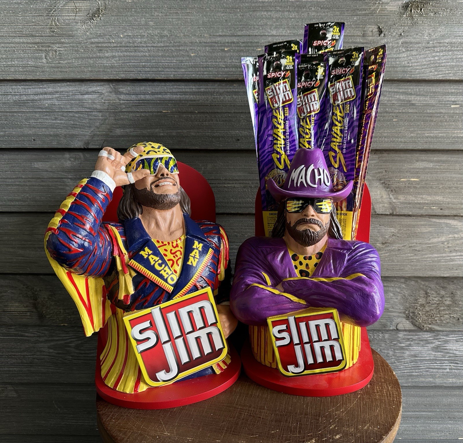 Duo - 2021 WWE Randy Macho Man Savage Slim Jim Displays (Food Not Included)