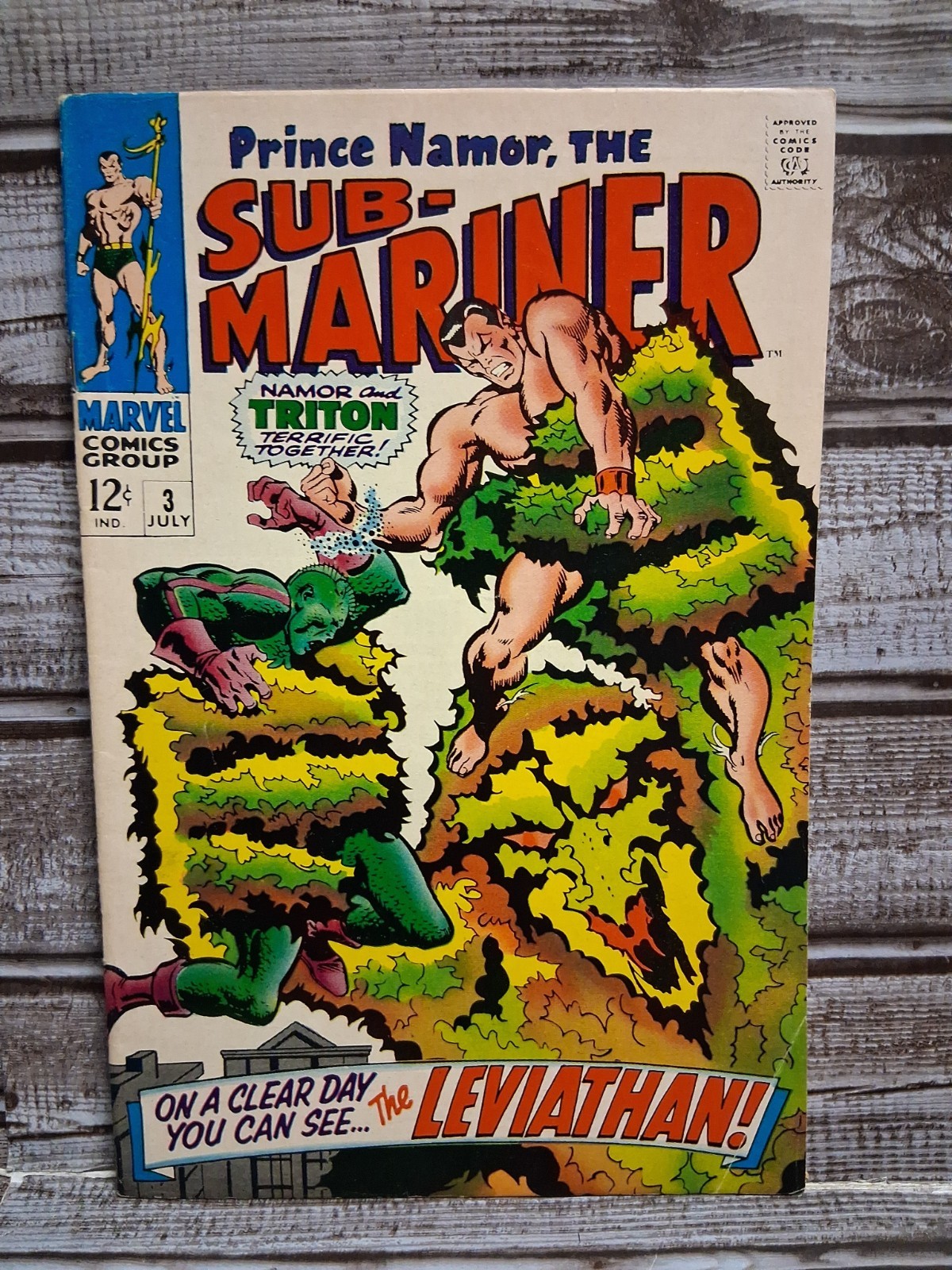 Sub-Mariner #3 1968 Triton Plant Man App. Marvel Comics Silver Age 