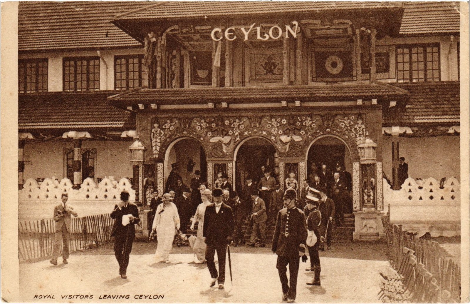 PC CEYLON SRI LANKA ROYAL VISITORS BRITISH EMPIRE EXHIBITION 1924 (a82952)