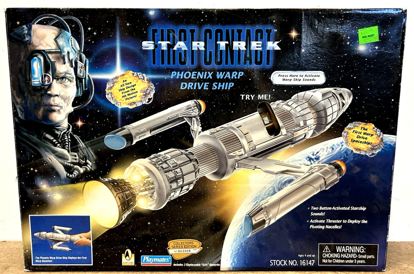 Star Trek First Contact Phoenix Warp Drive Ship 1996 Playmates 16147 VTG 1996