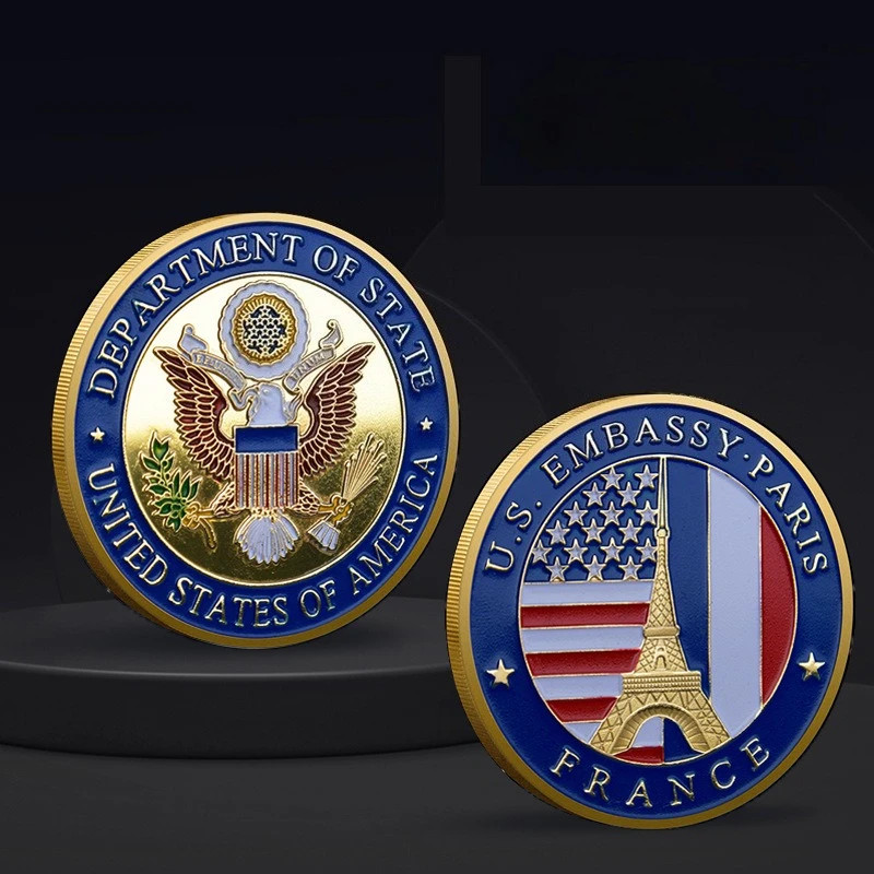 United States Embassy Paris France Challenge Coin Collectable Commemorative 1-pc