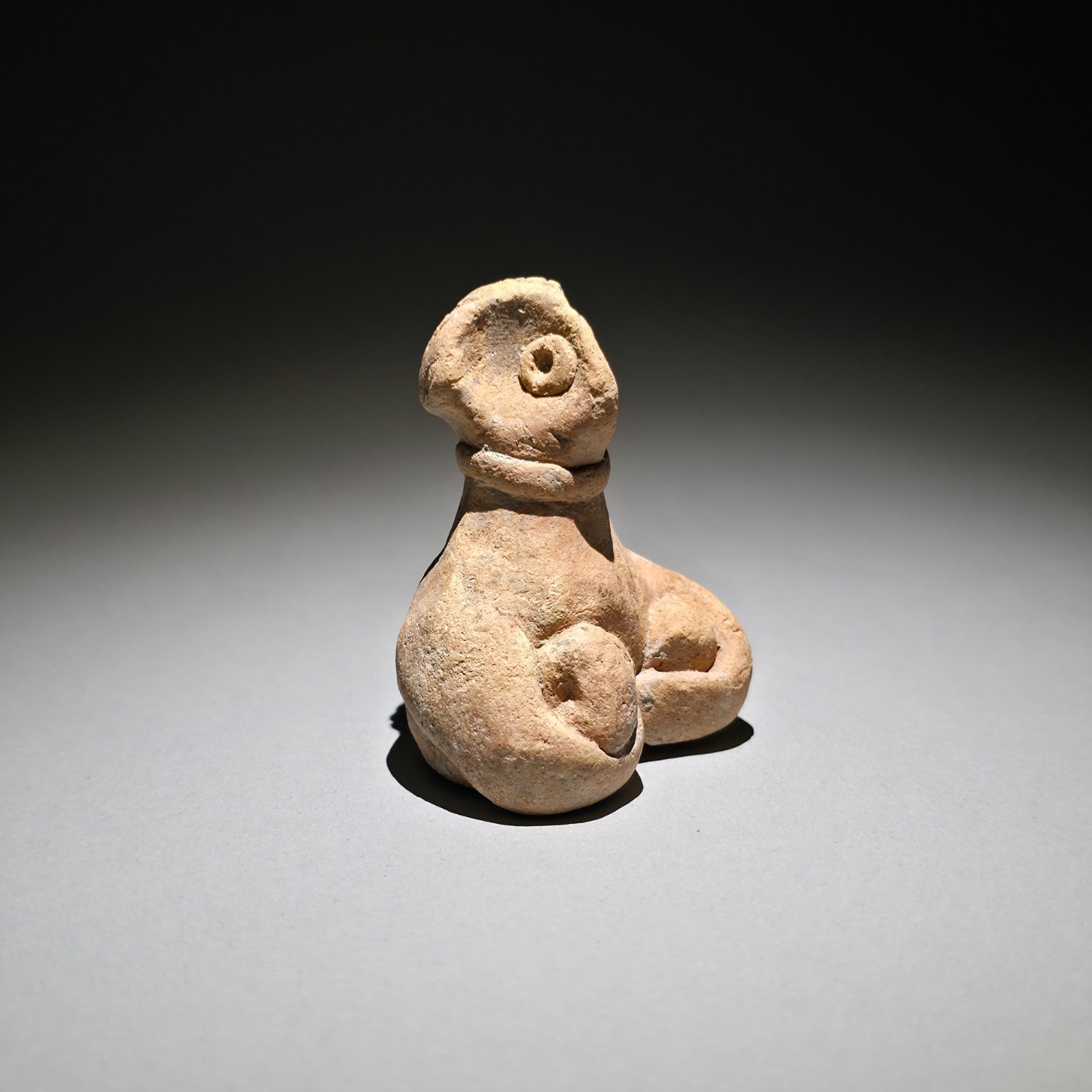 Ancient Near Eastern Indus Valley Terracotta Seated Figurine Yoga Style
