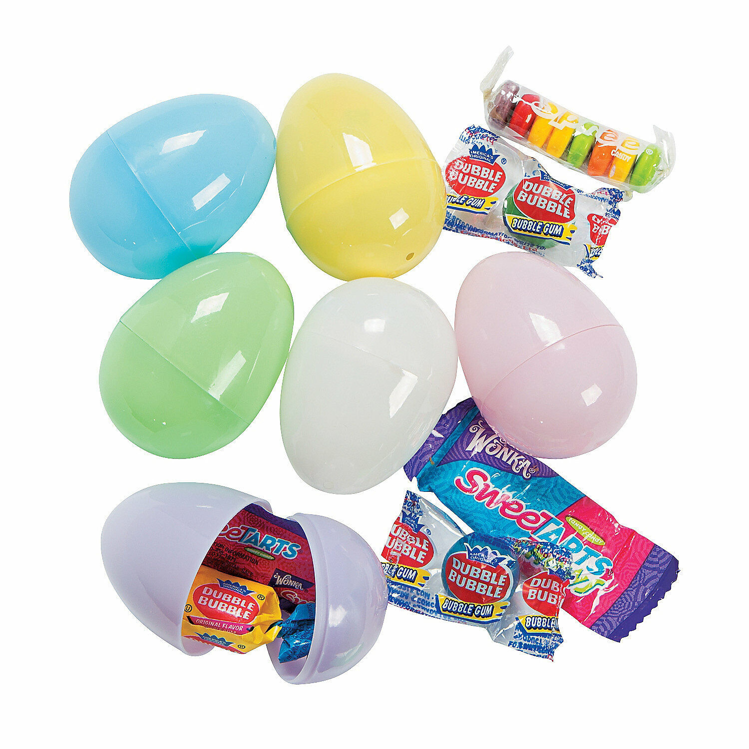 Pastel Candy-Filled Plastic Easter Eggs - 24 Pc. - Party Supplies - 24 Pieces