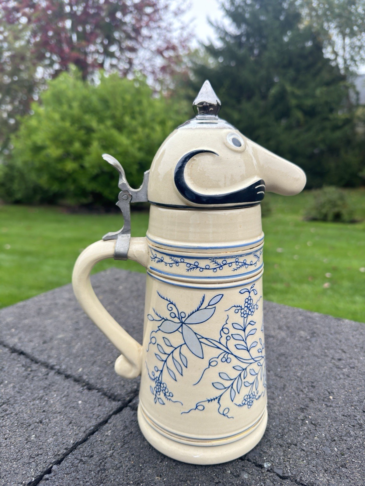 Vintage Schultz & Dooley Webco Beer Stein Figural Big Nose Made in Germany