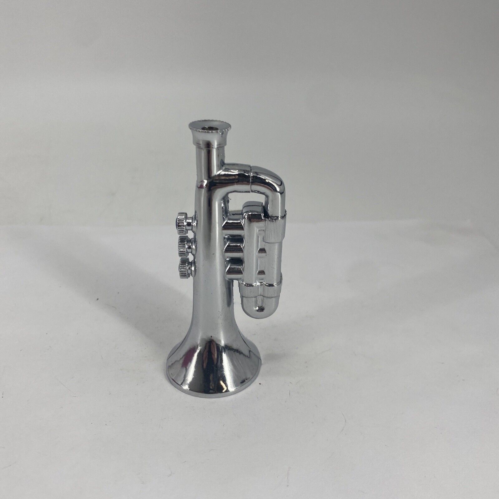 Unique Vintage Novelty Torch Lighter Metal Trumpet Shaped Butane 3.5\
