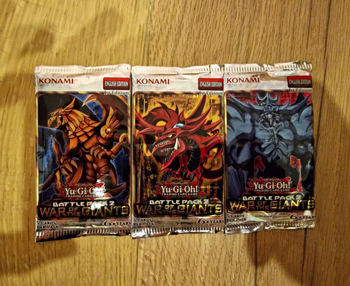 3x Yu-Gi-Oh Battle Pack 2 War of the Giants Booster CIB 1st Edition English