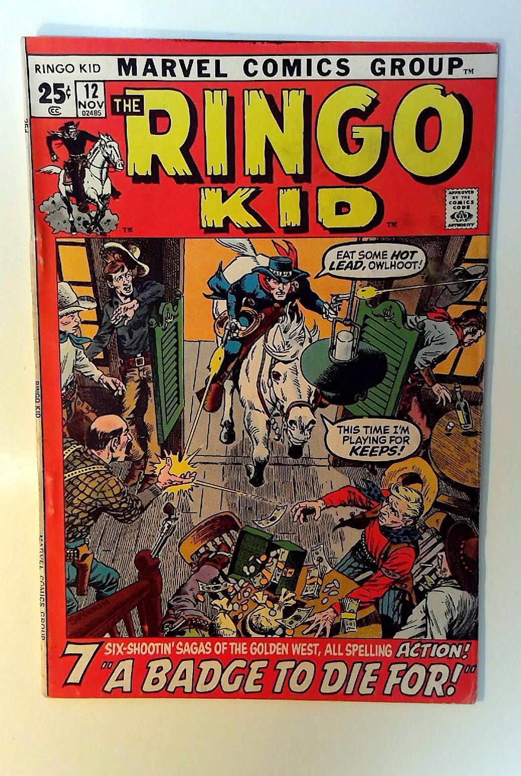 Ringo Kid #12 Marvel Comics (1972) FN- 1st Print Comic Book