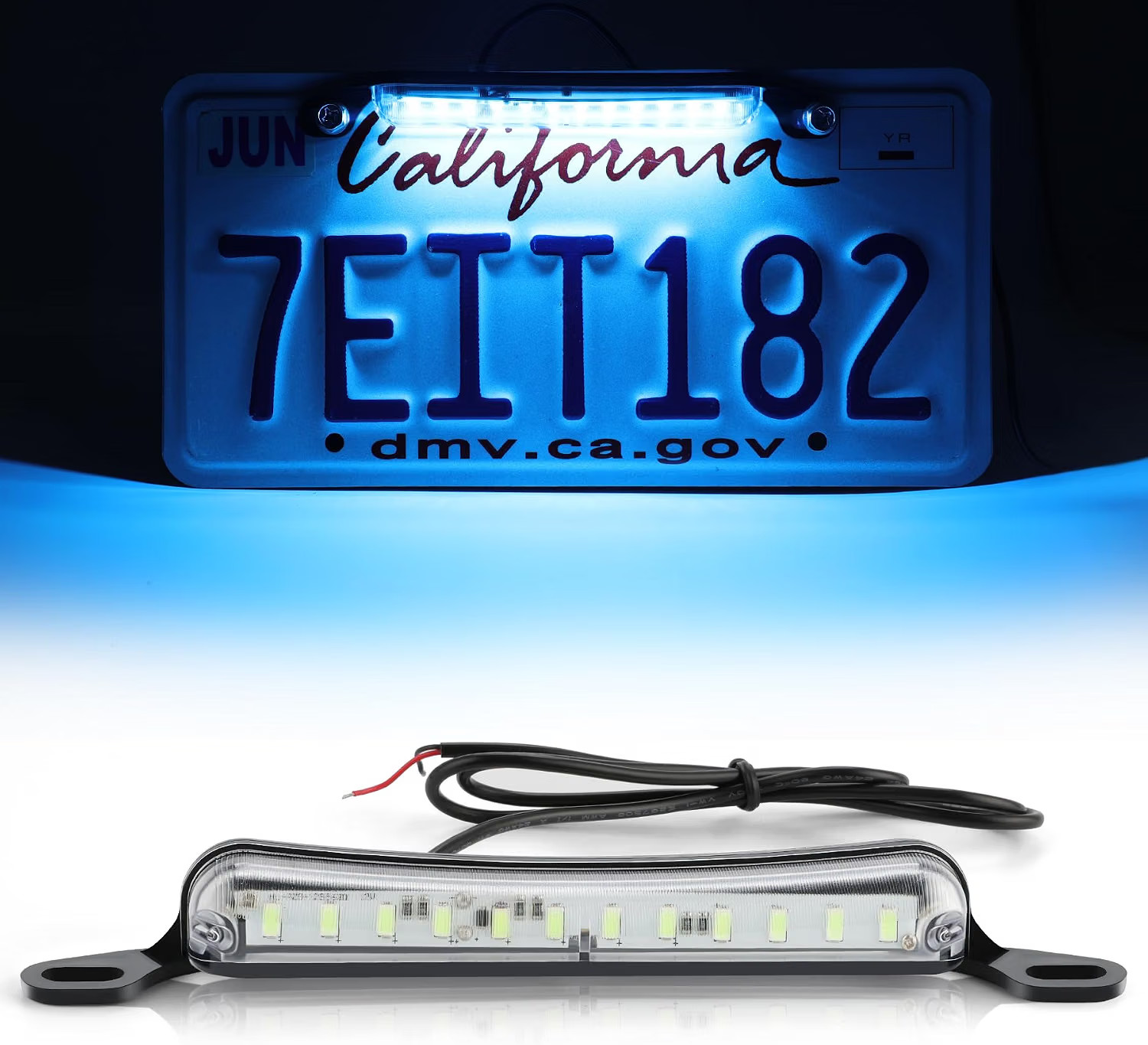 License Plate LED Light, Extremely Bright Assembly .Trailer UTV ATV Truck RV Blu