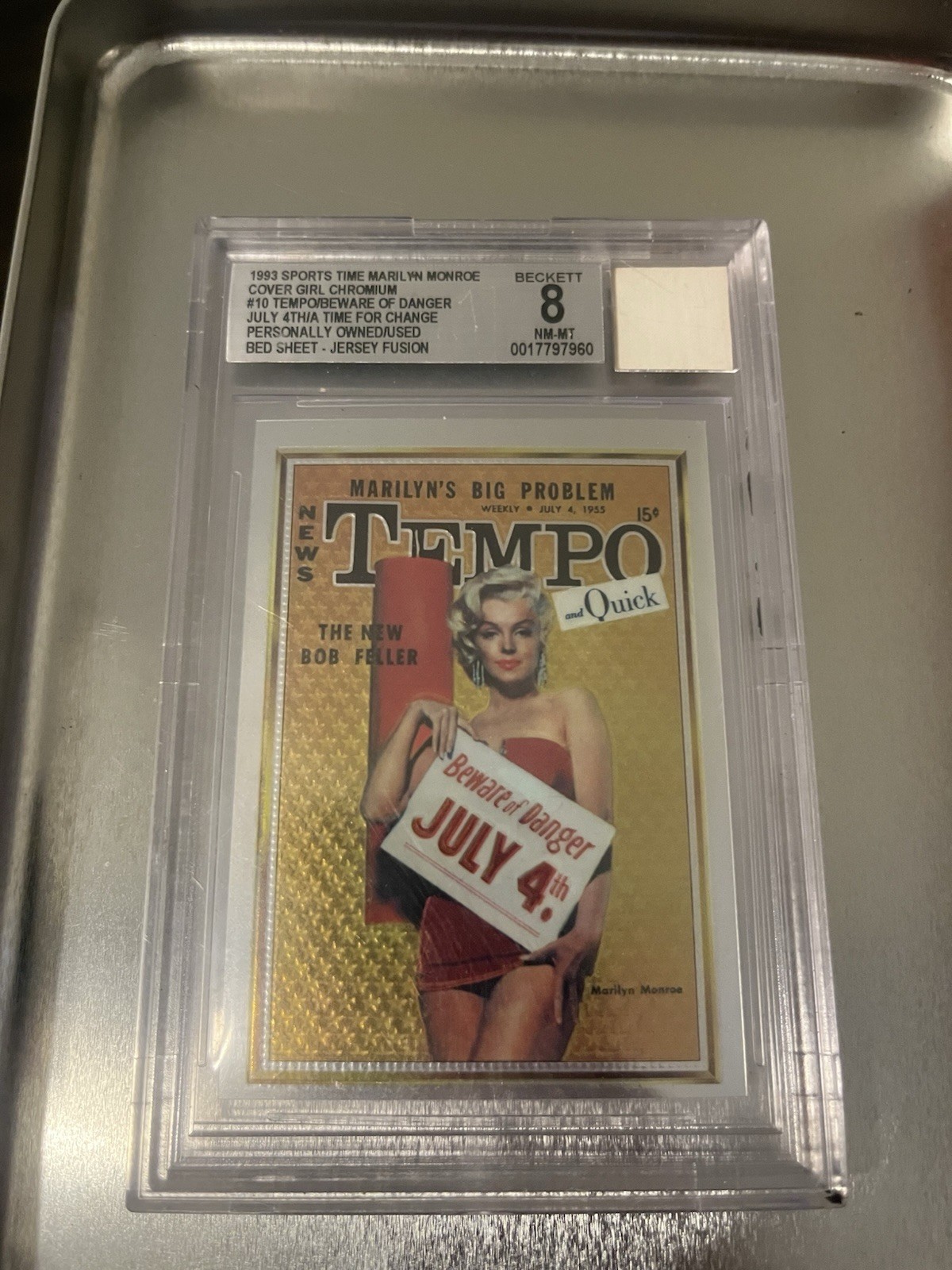 1993 Sports Time Marilyn Monroe Cover Girl Chromium #10 Beware of Danger Graded