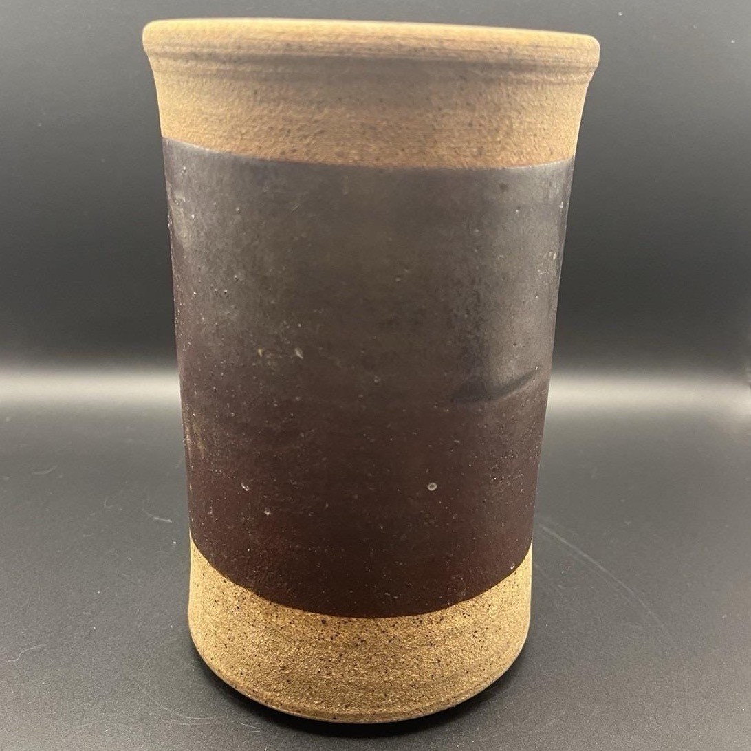 MCM VTG West German Ceramic Vase Brown Tones 4x7 Van Daalen