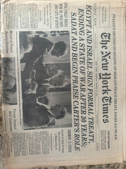 Egypt & Israel Sign Formal Treaty New York Times March 27, 1979