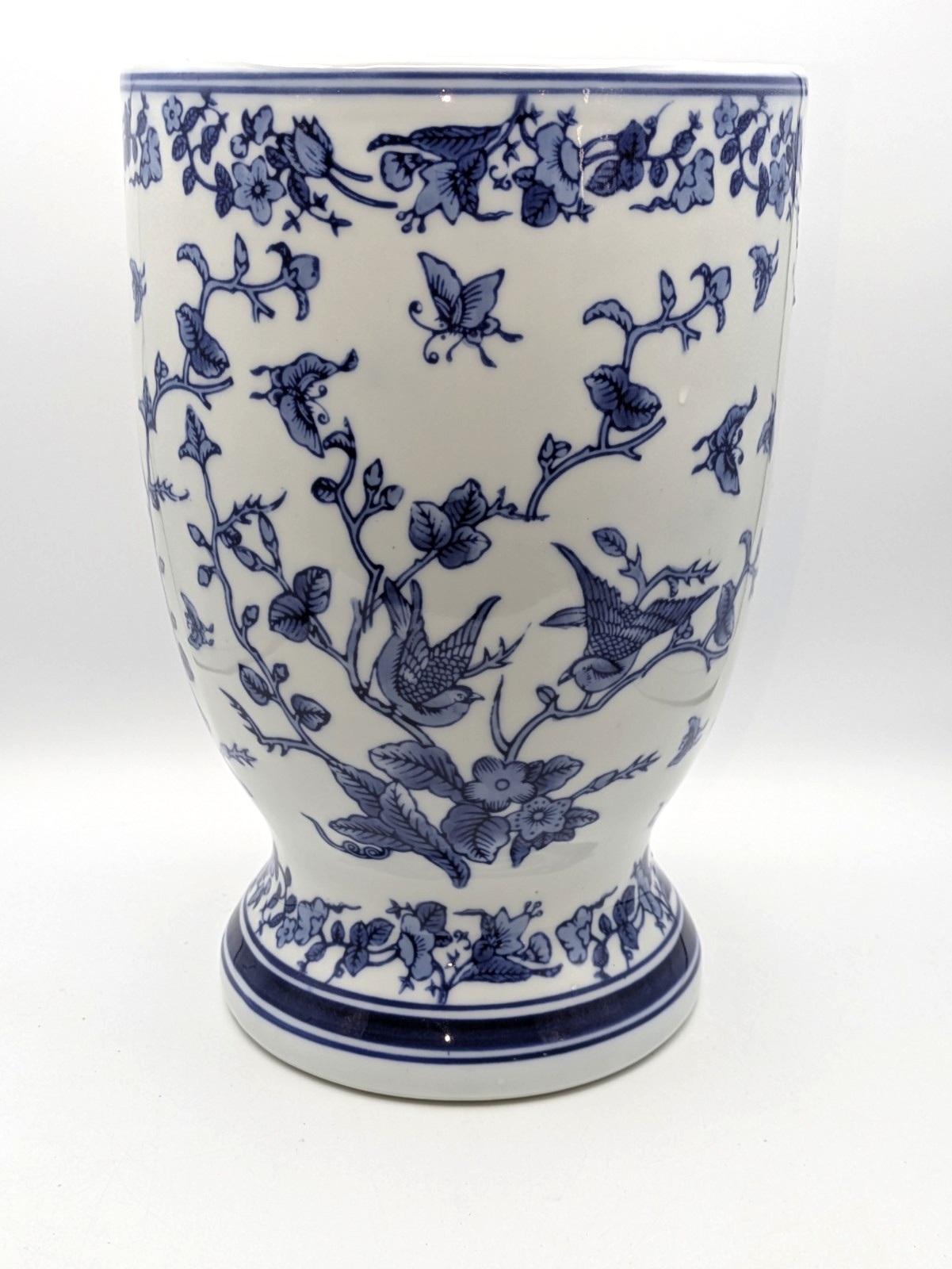 Vintage Dechang Taoci Blue & White Porcelain Vase 11\