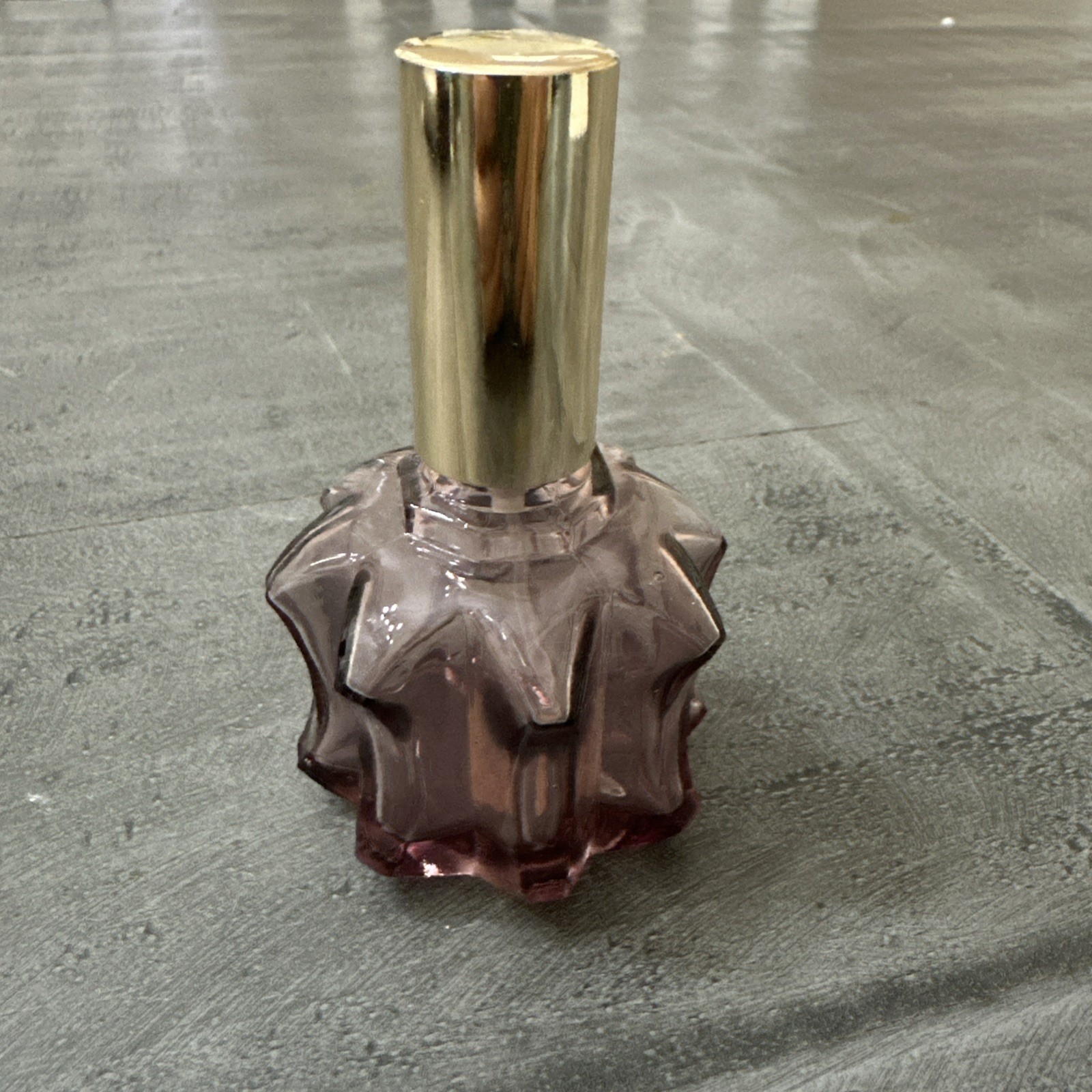 Vintage 4” Purple Glass Perfume Bottle