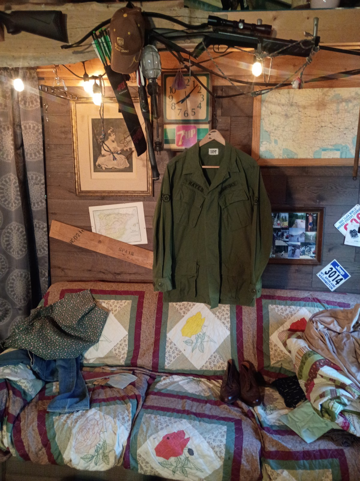 1960s U.S. Army OG-107 Tropical Combat Coat Jungle Fatigue Poplin Ripstop  Sz M