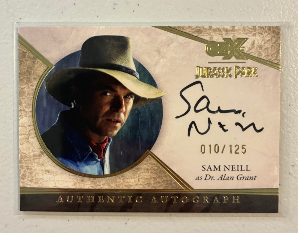 2026 Cryptozoic CZX Jurassic Park Sam Neill Alan Grant Autograph Auto #/125 Card