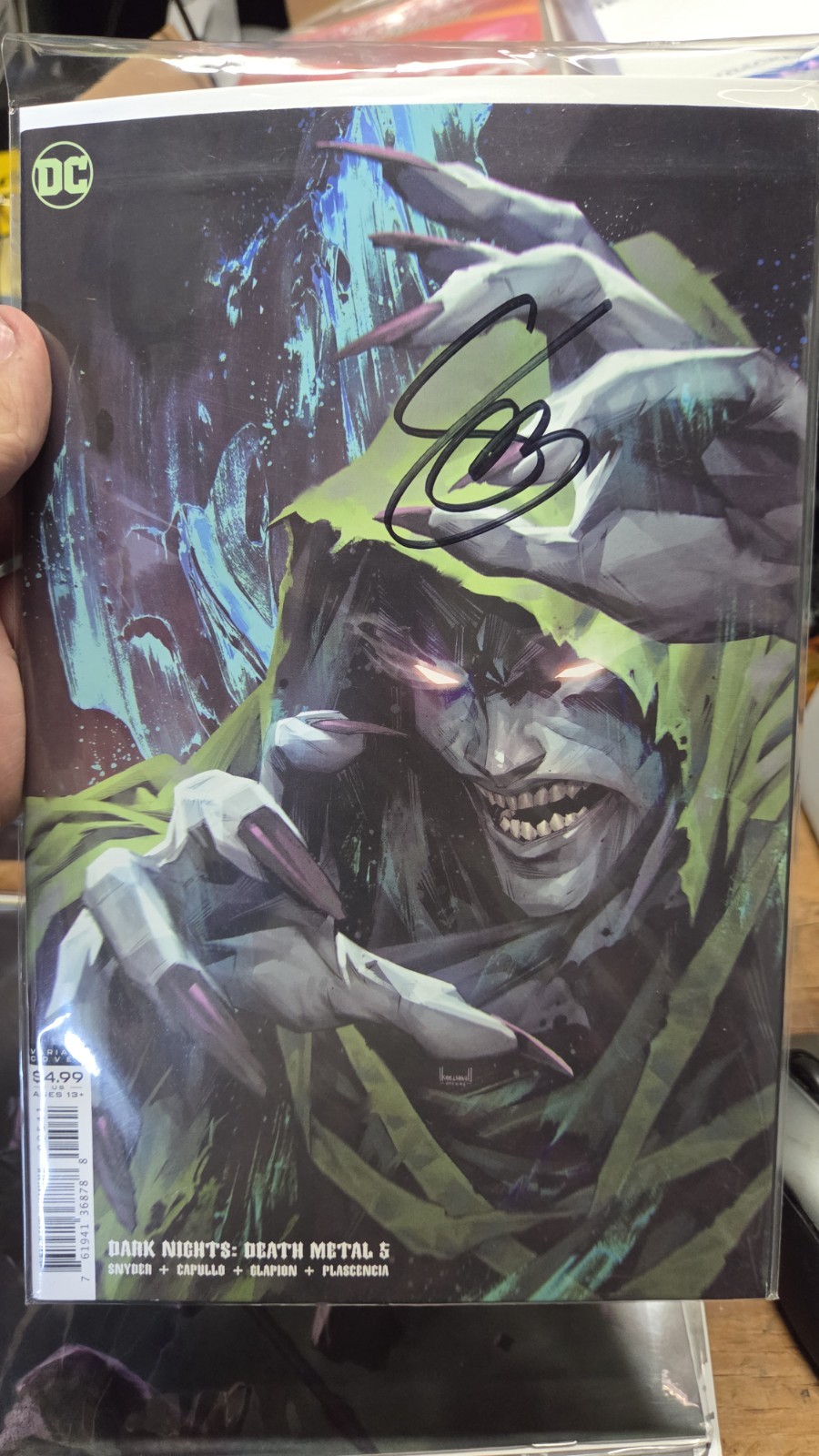 Dark Nights Death Metal #5d 2021 DC Comics Variant Signed Scott Snyder W/COA Dark Nights Death Metal #5d 2021 DC Comics Variant Signed Scott Snyder W/COA