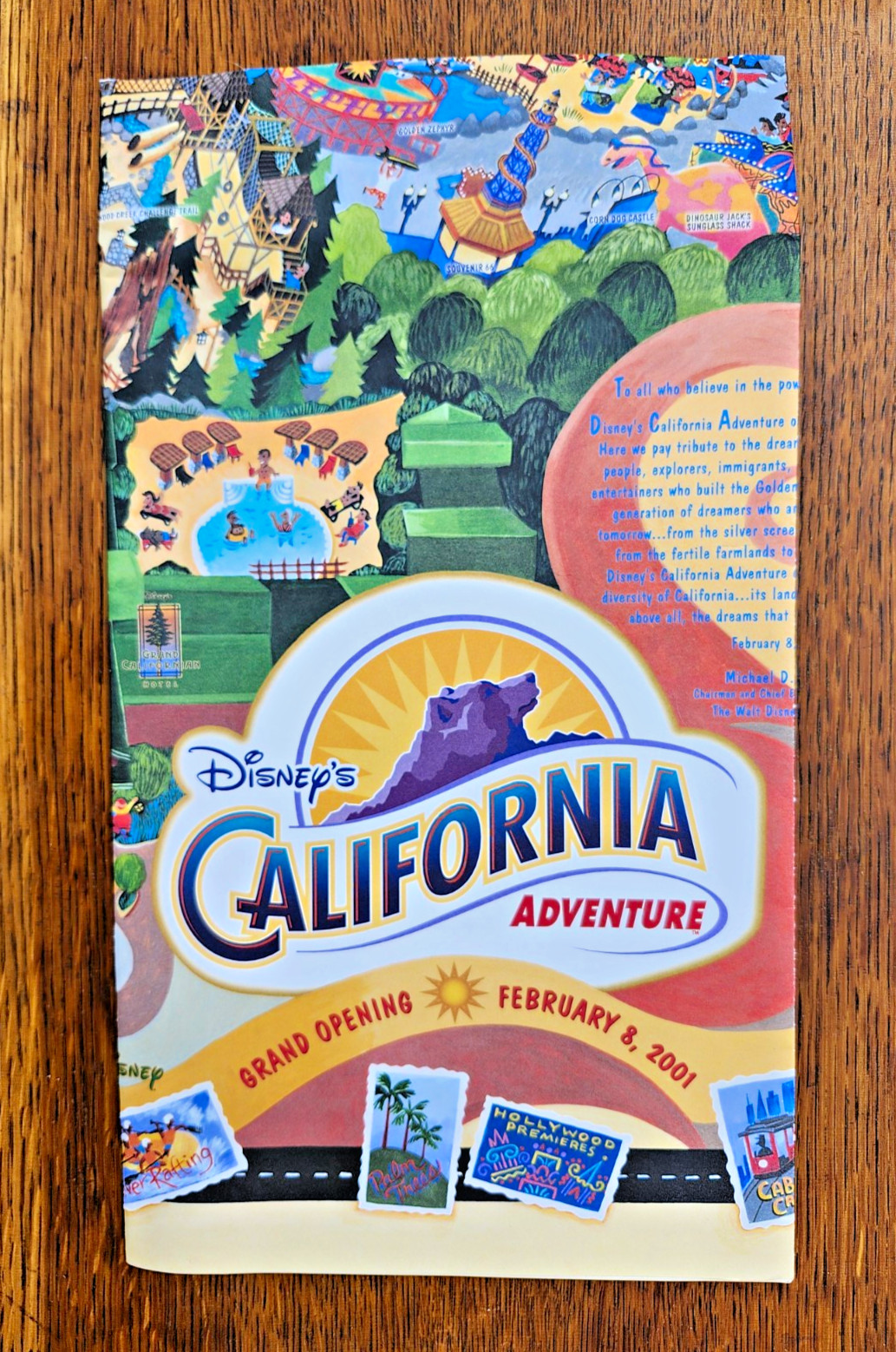 Vintage 2001 Disney California Adventure Grand Opening Map Poster Unopened 13\ Vintage 2001 Disney California Adventure Grand Opening Map Poster Unopened 13\