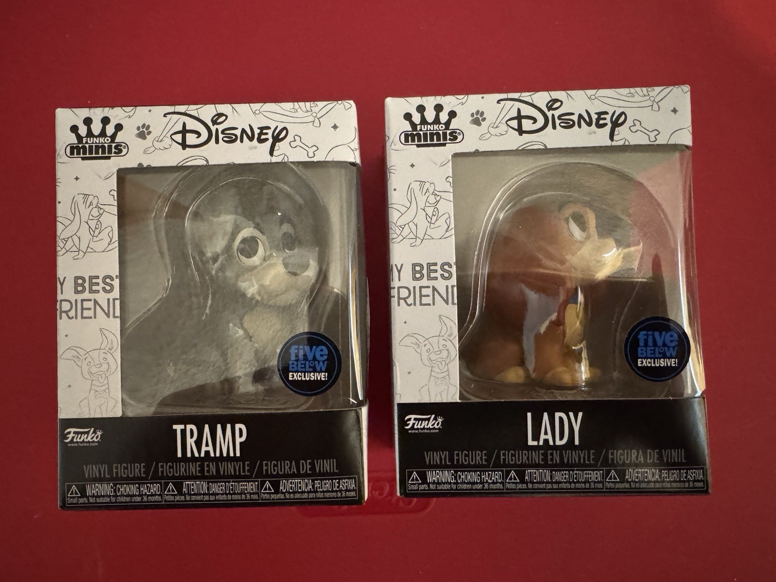 Funko Minis Disney LADY and The TRAMP Vinyl Figures Both Exclusive
