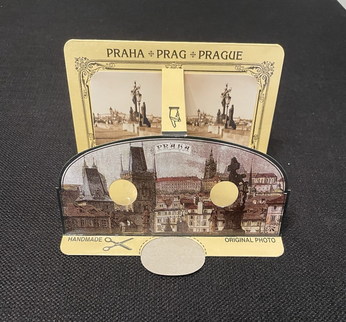 Foldout Postcard: Prague, Praha, Czech Republic - handmade; stereoview concept Foldout Postcard: Prague, Praha, Czech Republic - handmade; stereoview concept