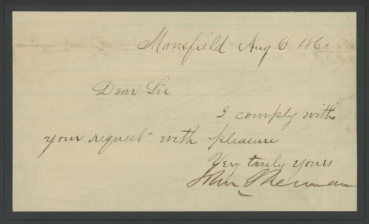 JOHN SHERMAN (1823-1900) autograph cut | US Secretary of State - signed
