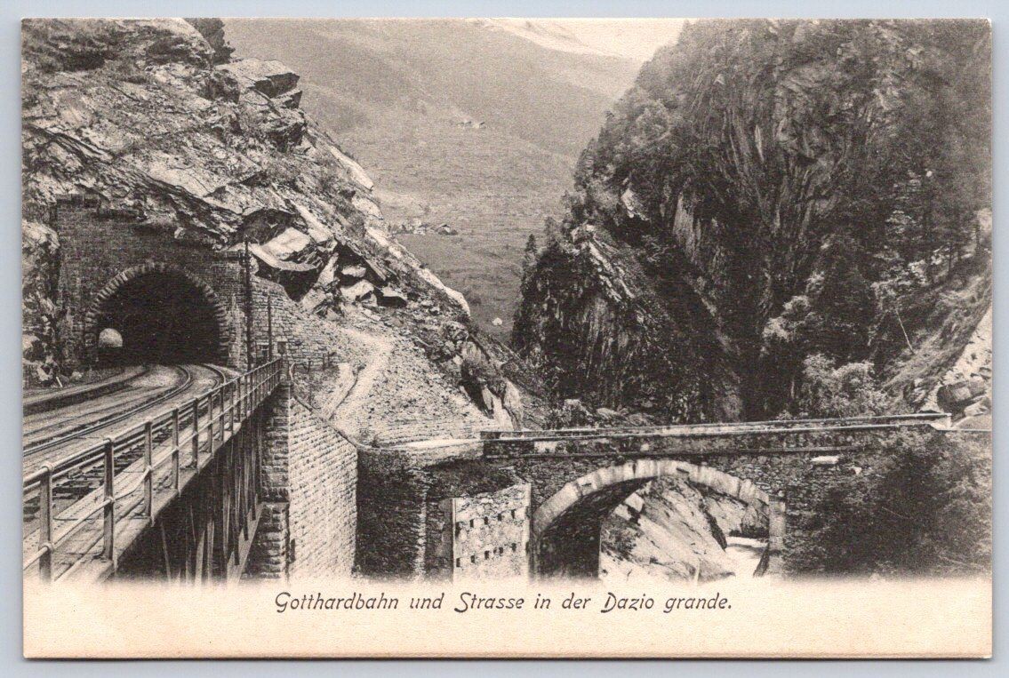 Antique Switzerland Postcard FAIDO Dazio Grande Gotthardbahn 1905