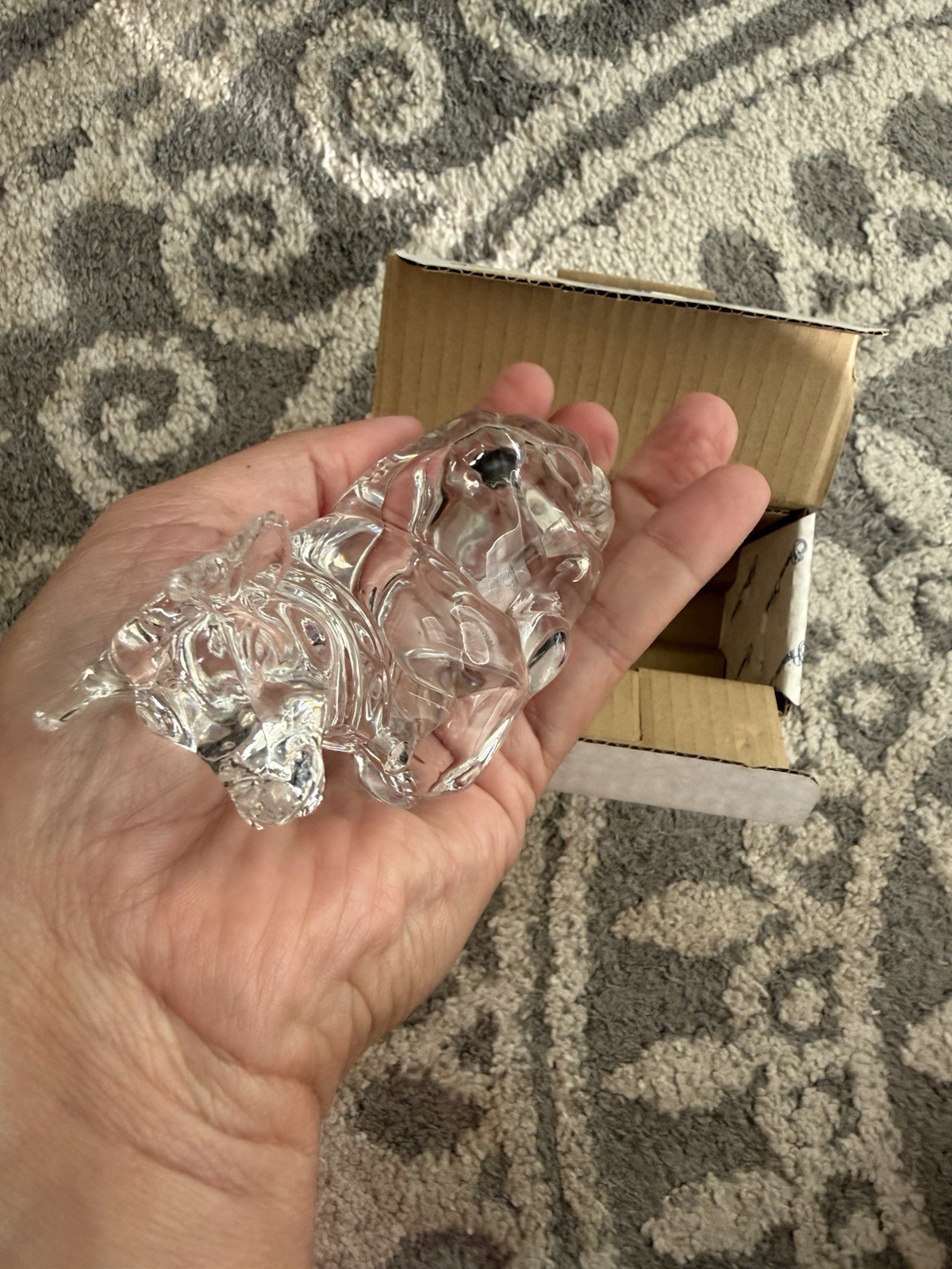 Princess House Crystal Ox Nativity #6550 New In Box Very Rare
