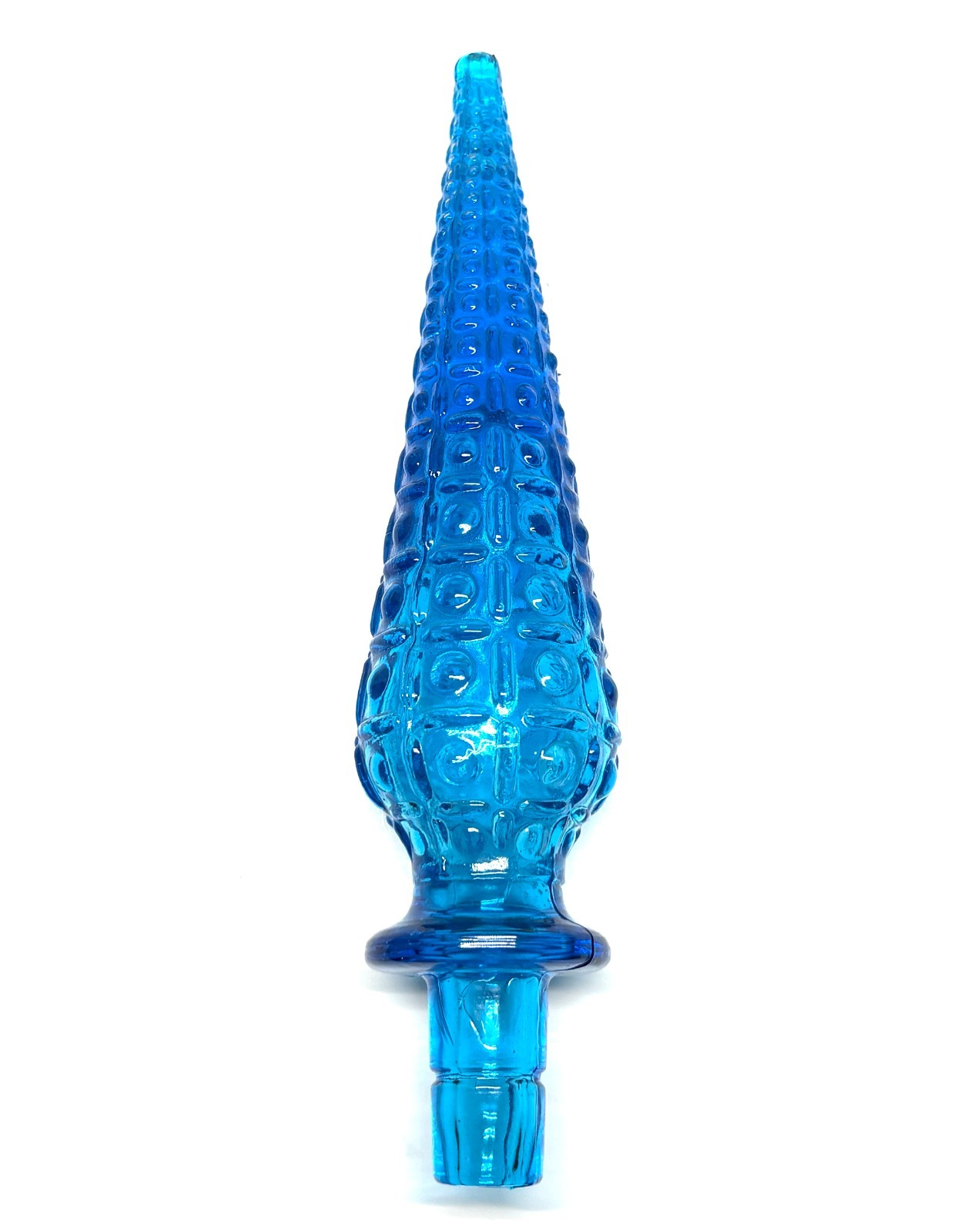 Vintage Empoli Aztec Squares Teal Blue Bottle Lid Stopper Only As-Is