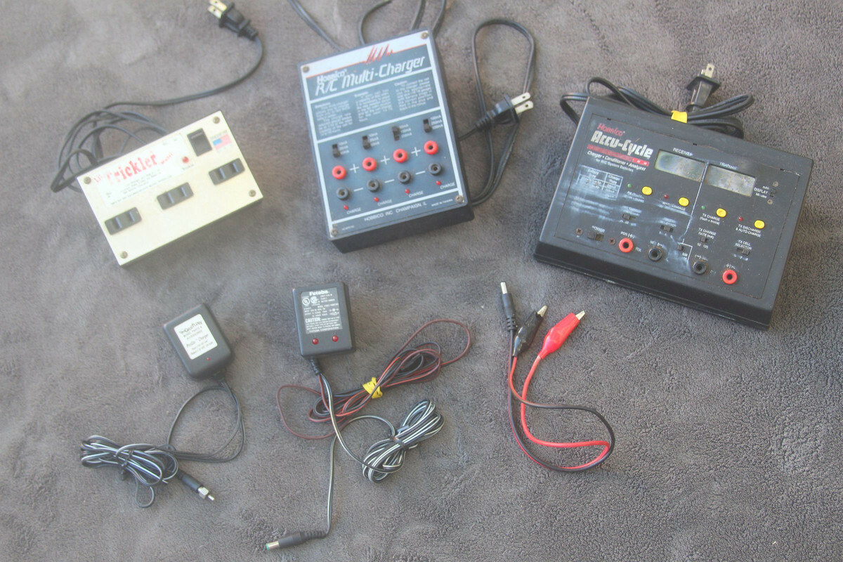 Vintage RC Charger Lot Battery Chargers Accu-Cycle Hobbico Multi-Charger KT