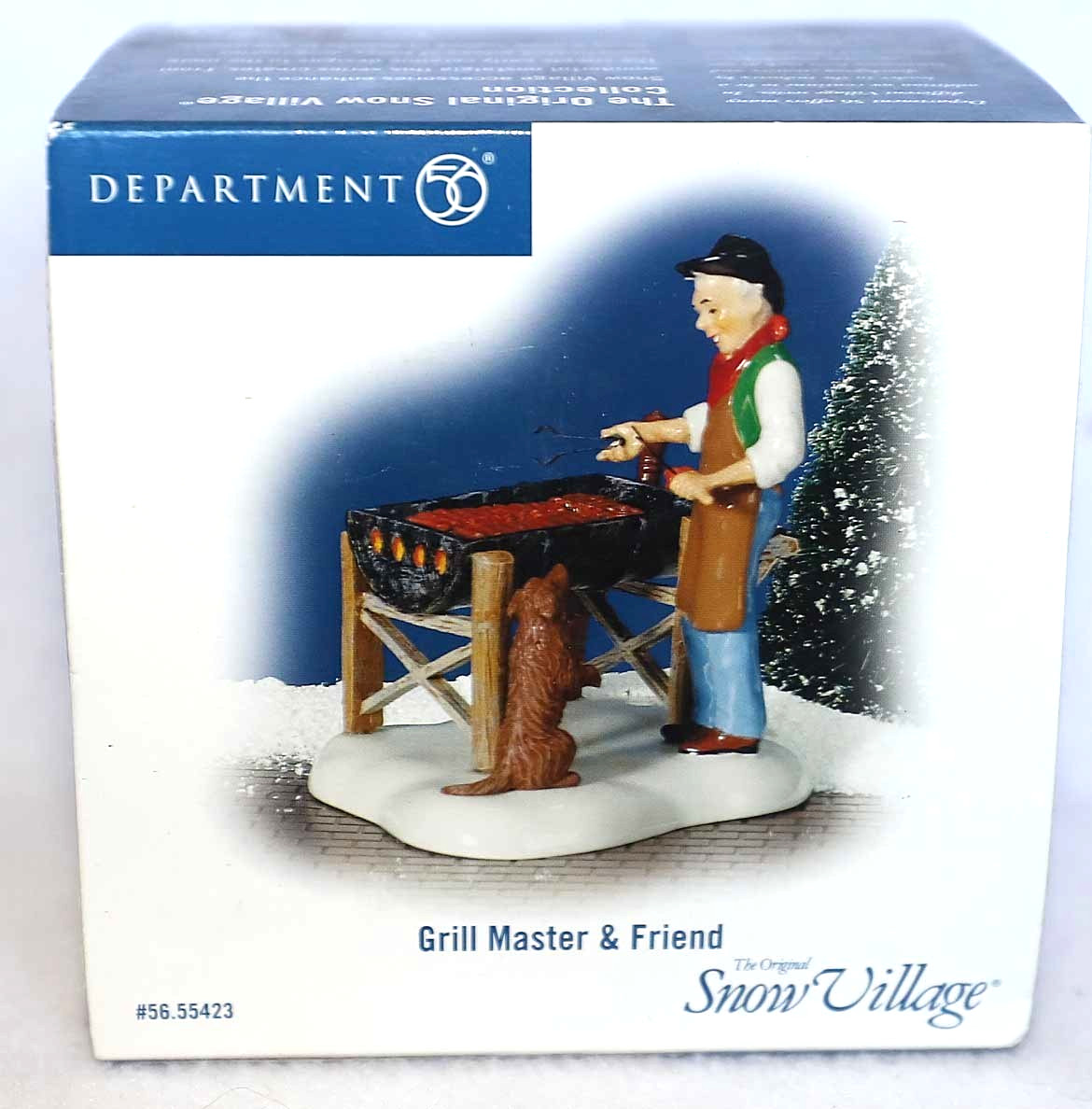 DEPT 56 GRILL MASTER & FRIEND 55423 SNOW VILLAGE CHRISTMAS