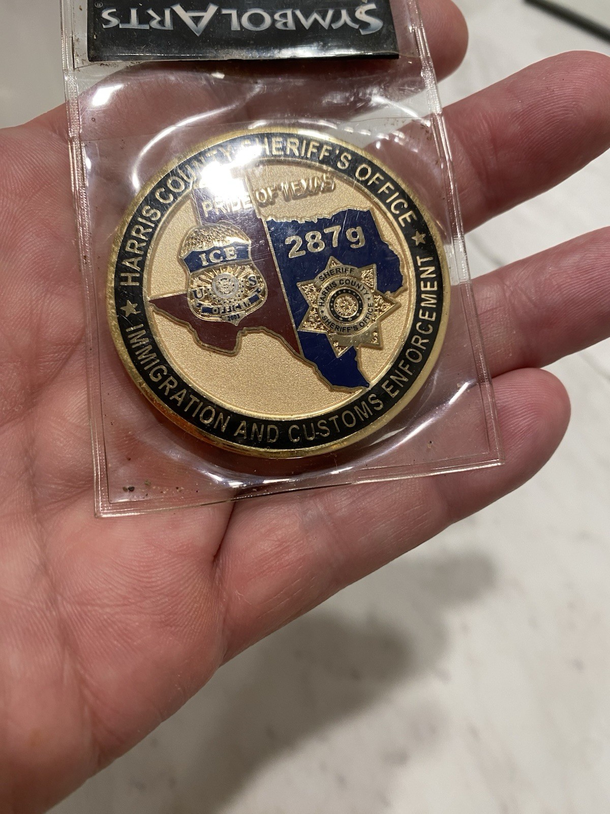 Harris County Sheriff’s Office Immigration Customs Enforcement Challenge Coin