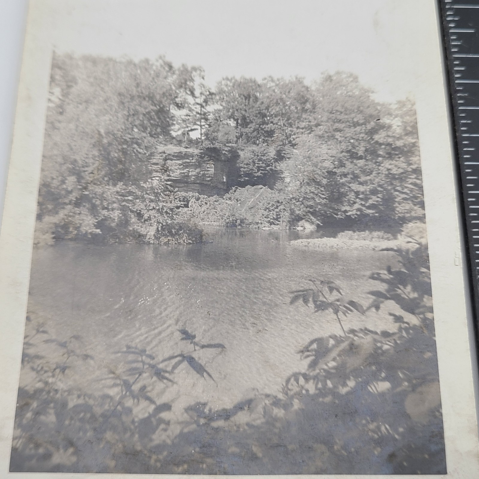 Grand Ledge Michigan River Rock Formations Nature Landscape 1927 VTG Photo