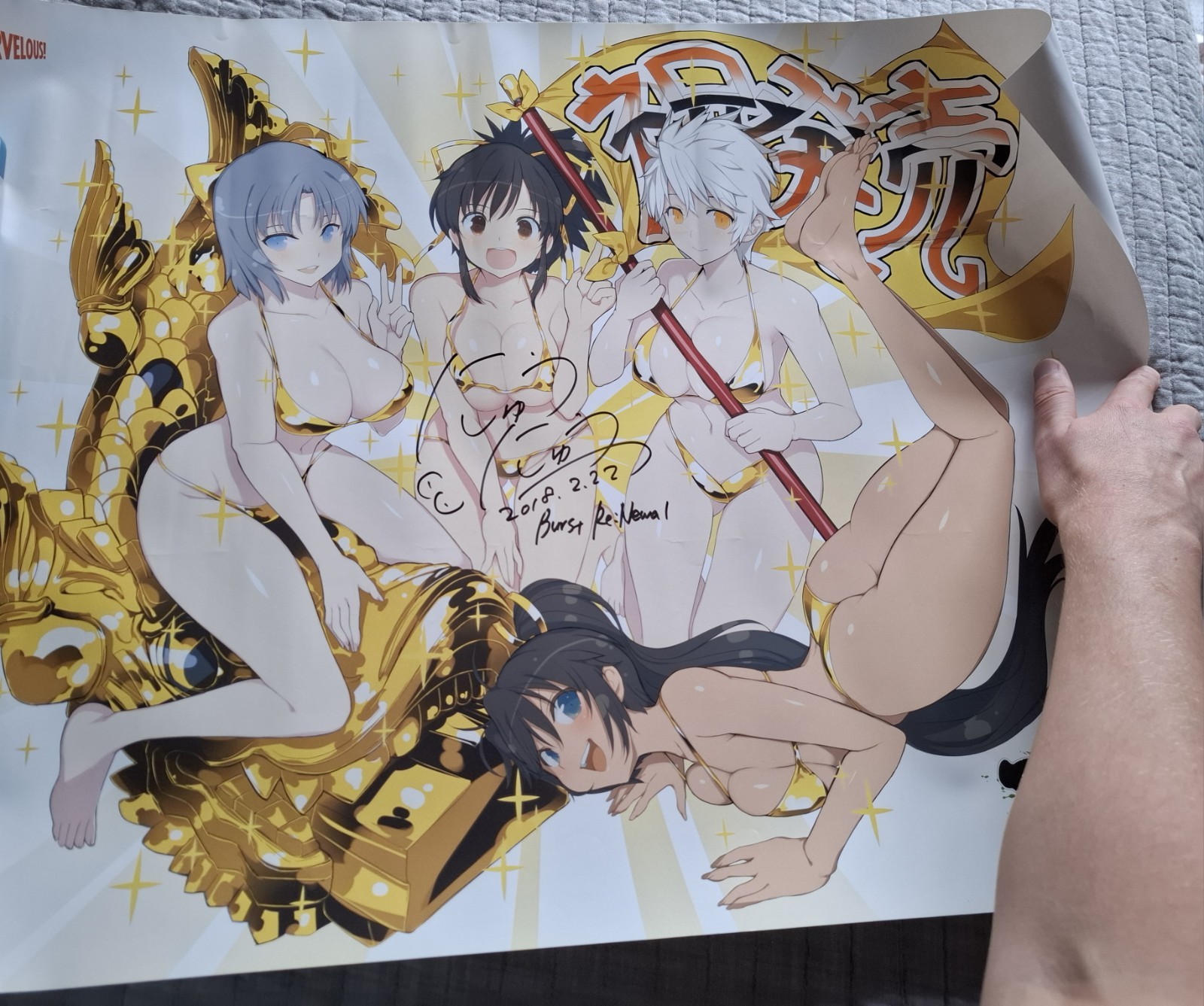 Senran Kagura Burst Renewal Limited Edition Signed Poster