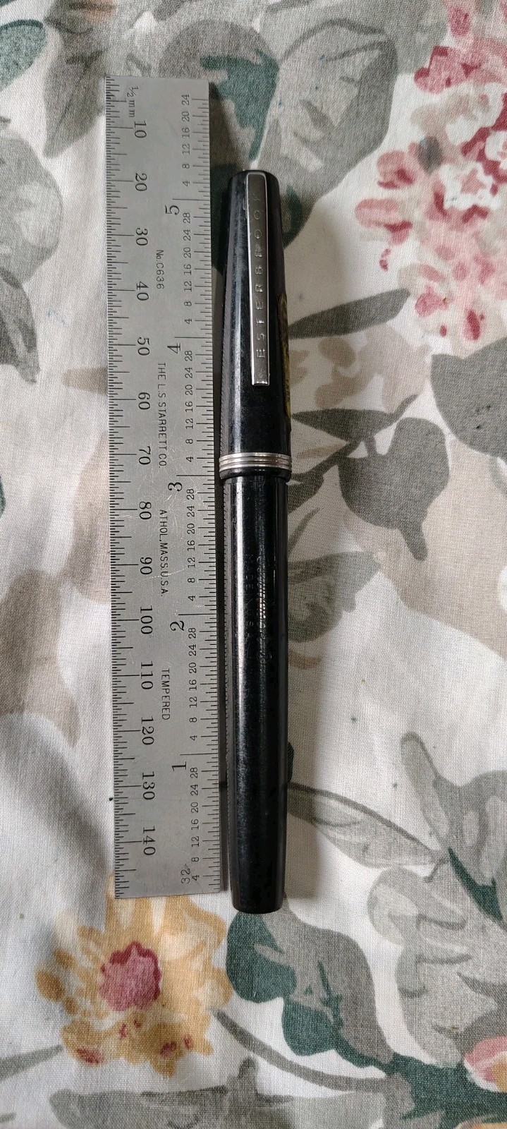 ESTERBROOK BLACK FOUNTAIN PEN RESIN 1555 GREGG NIB SHORT HAND PEN