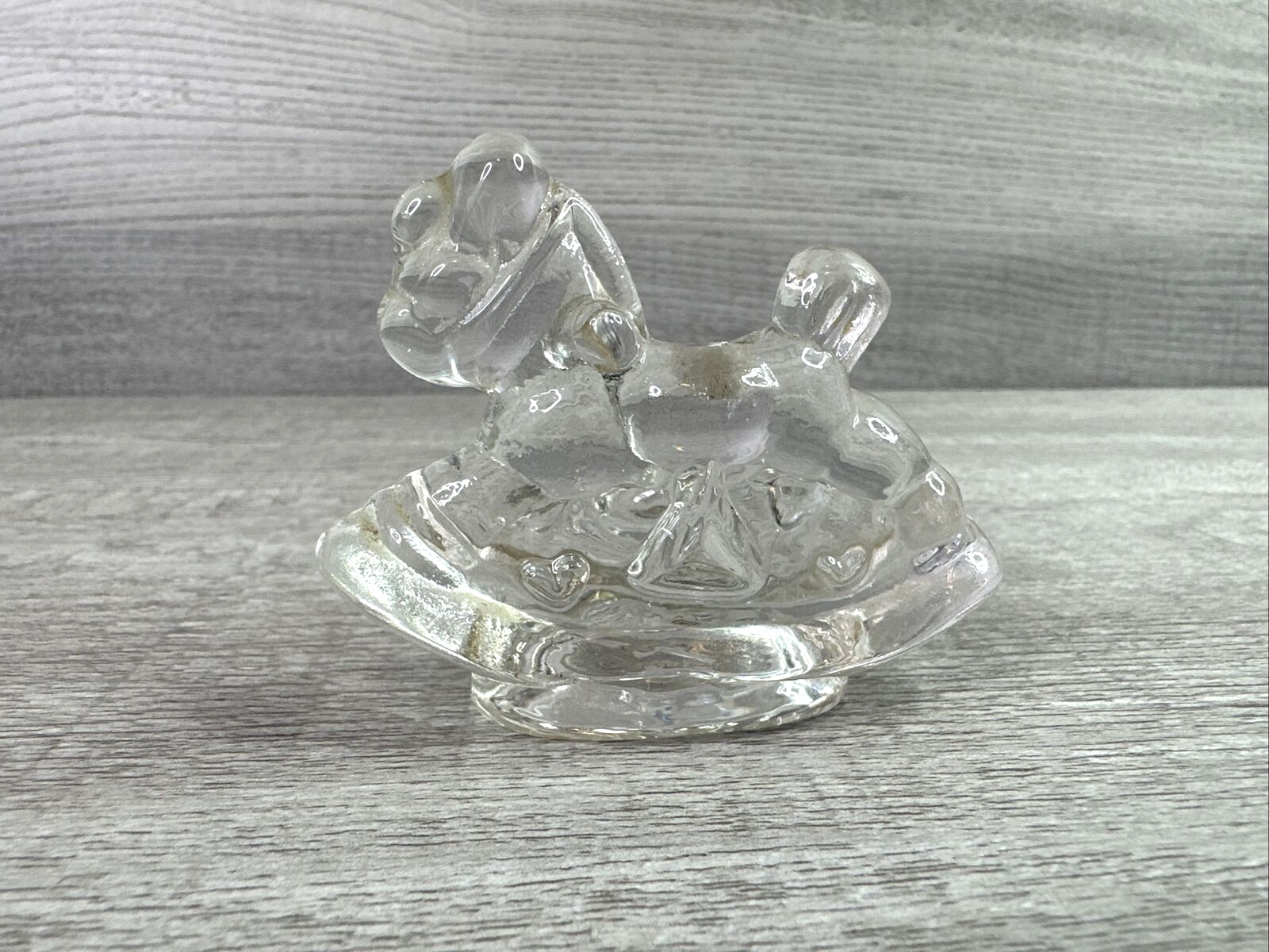 Vintage Biedermann Rocking Horse Crystal First Birthday Candle Holder Vintage Biedermann Rocking Horse Crystal First Birthday Candle Holder