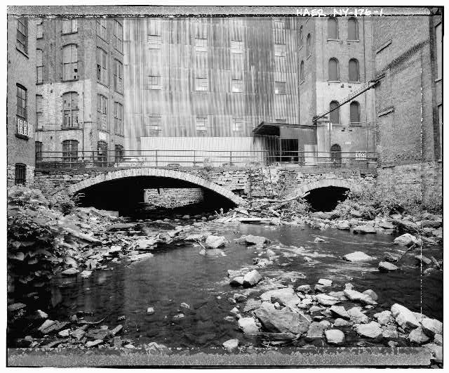 Amsterdam NY Prospect Street Bridge Chuctanunda Creek 1900s Stone Arch