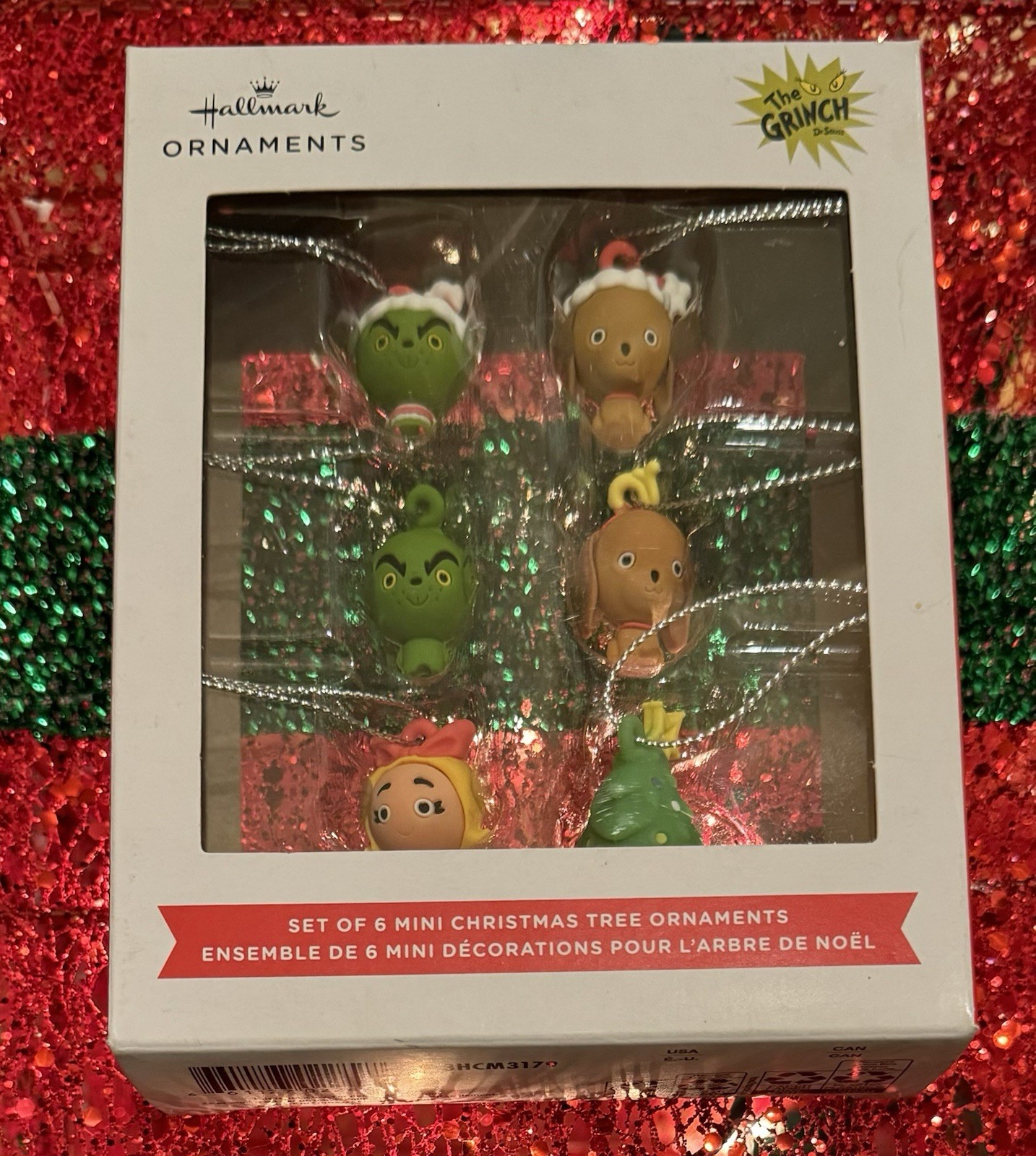 2026 6ct Hallmark Dr. Seuss The Grinch Christmas Tree Ornament Set