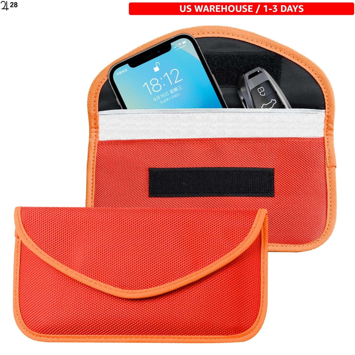 2PCS Waterproof Faraday Bags for Keys & Phones - Essential Security Gear