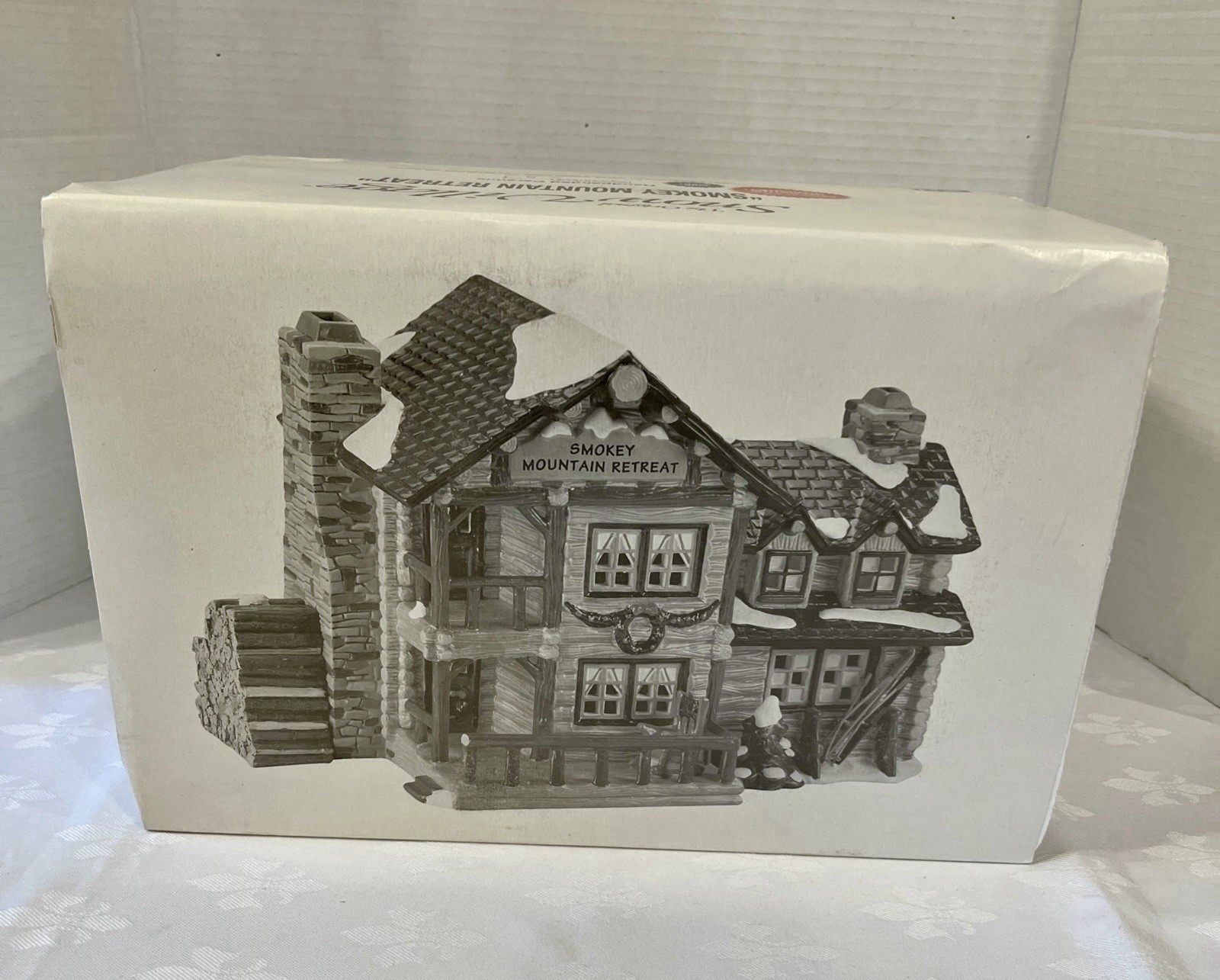 Dept 56 Smokey Mountain Retreat Original Snow Village 54872 Lighted Cabin Box