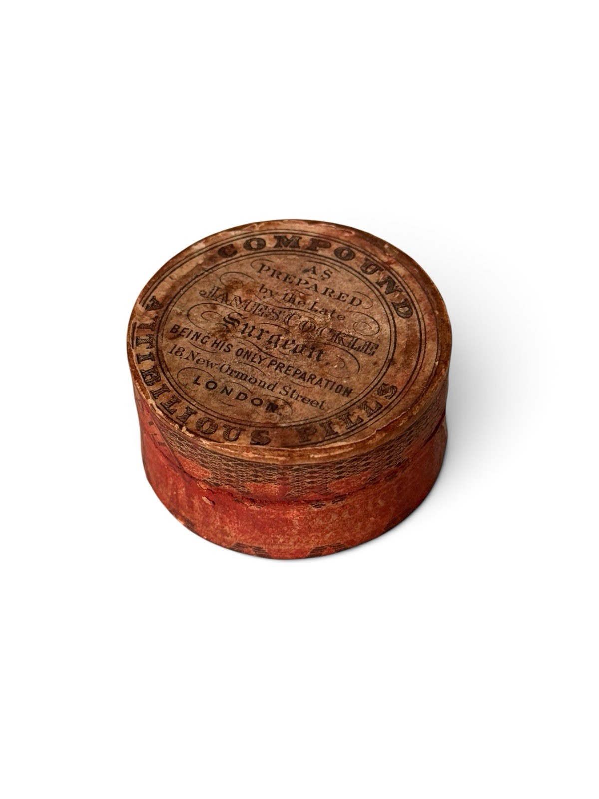 Rare Antique Labelled Pill Box Pot Lid Apothecary Chemist Pharmacy History Rare Antique Labelled Pill Box Pot Lid Apothecary Chemist Pharmacy History