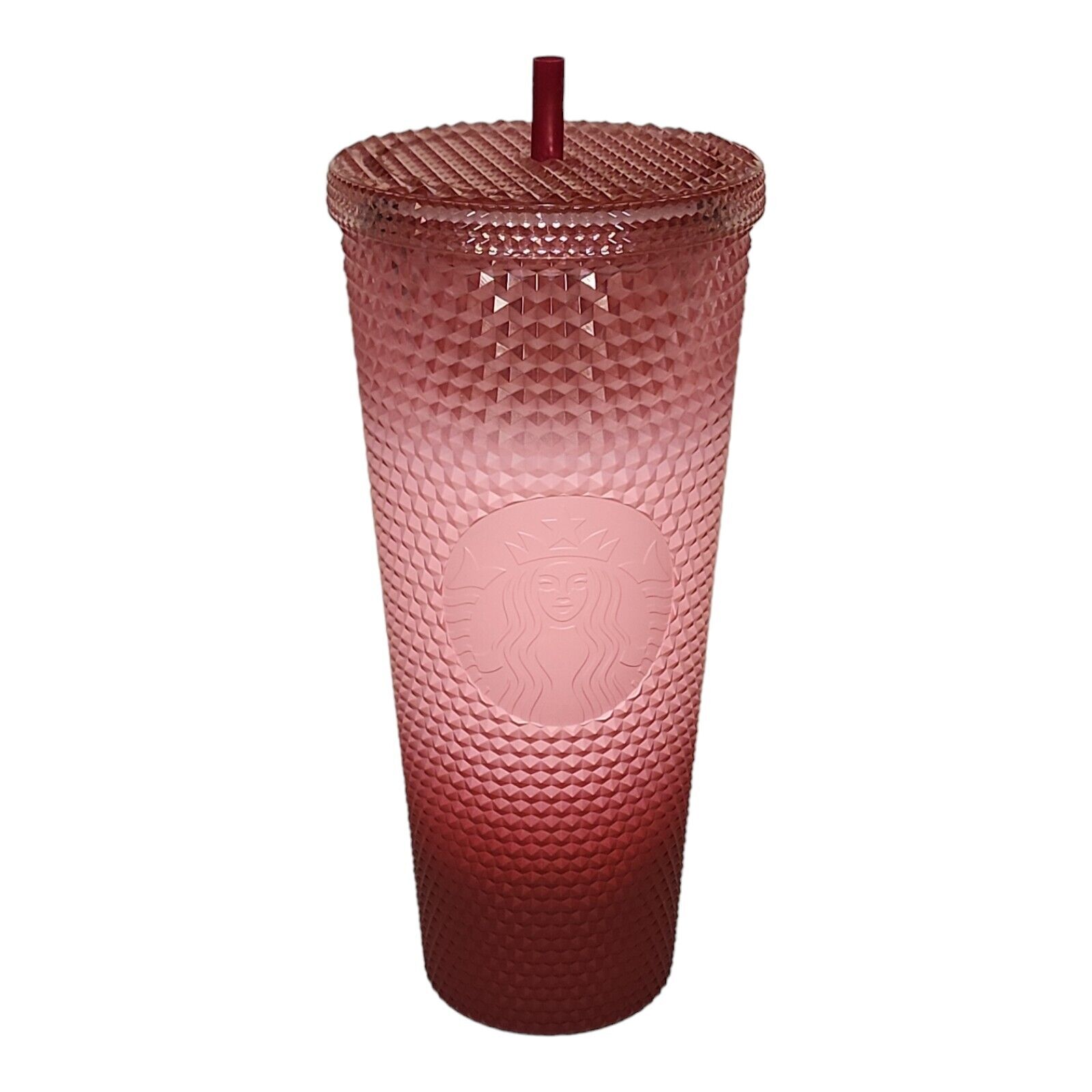 Starbucks 2022 Holiday Waxberry Blush Pink Red Ombre Studded Venti Tumbler 24oz 